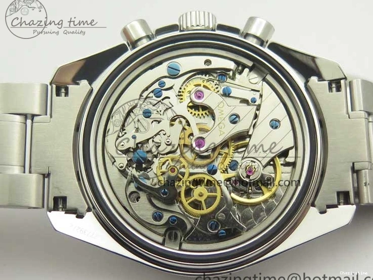 0419 Durable Speedmaster Professional SS OMF Best Edition Black Dial on SS Bracelet Manual Winding Chrono Movement 7995